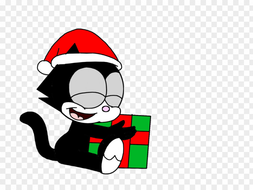 Santa Claus Felix The Cat Christmas Ornament Gift PNG