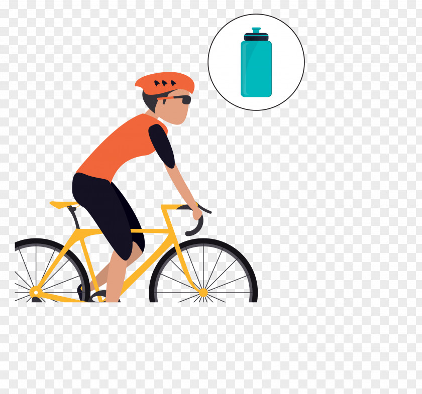 Vector Color Cycling Boy Bicycle Racing Stock Photography PNG