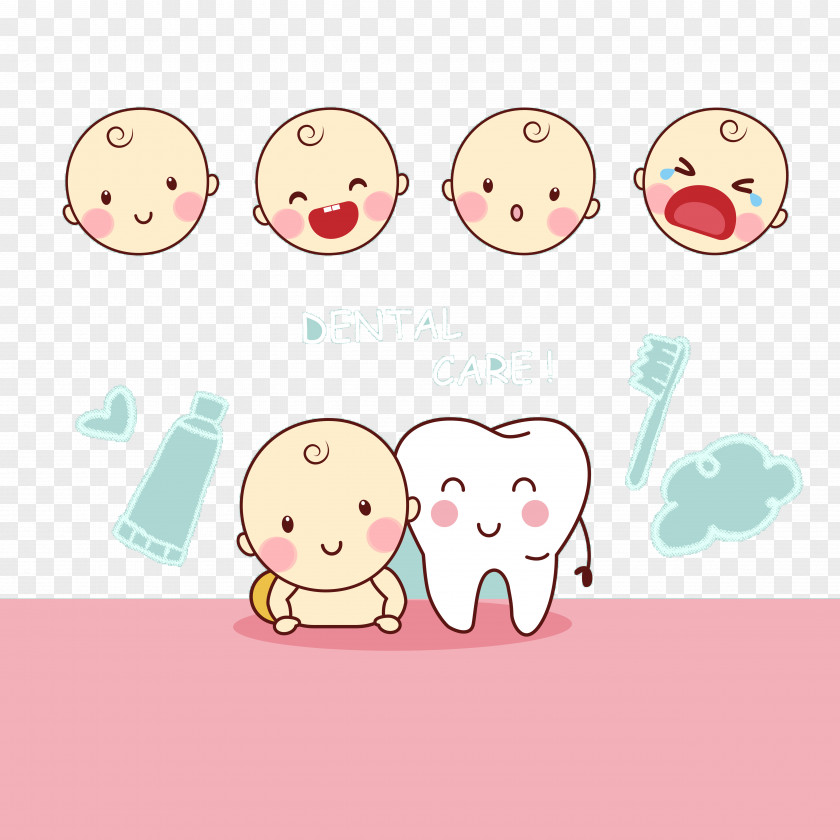 Cartoon Baby Teeth Human Tooth Dentistry PNG