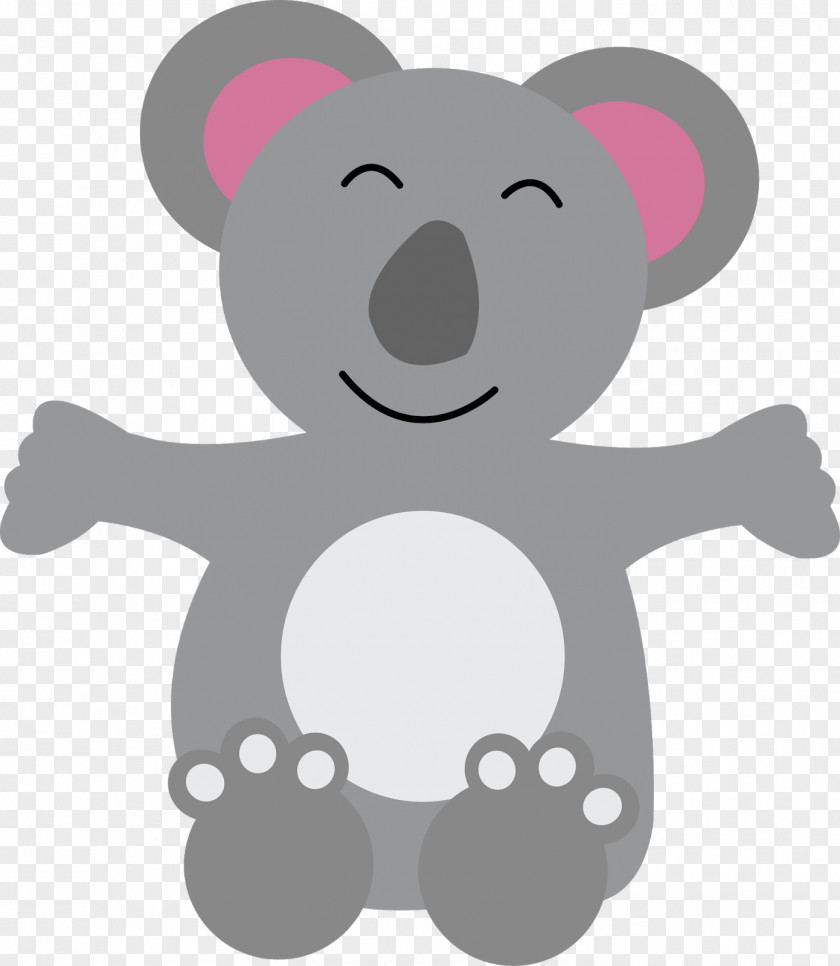 Cute Bear Red Blue Clip Art PNG