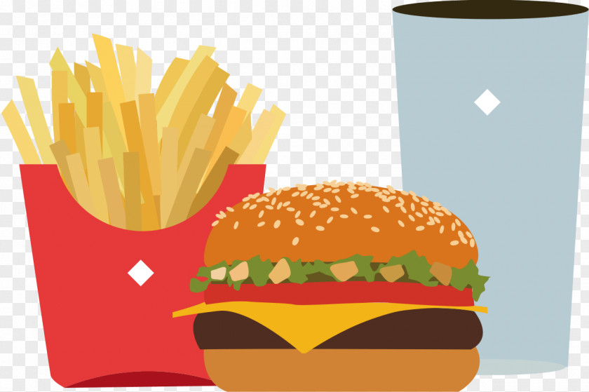 Junk Food Fast Hamburger Fried Chicken French Fries PNG