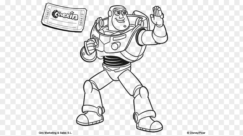 Painting Buzz Lightyear Line Art Drawing Coloring Book Image PNG