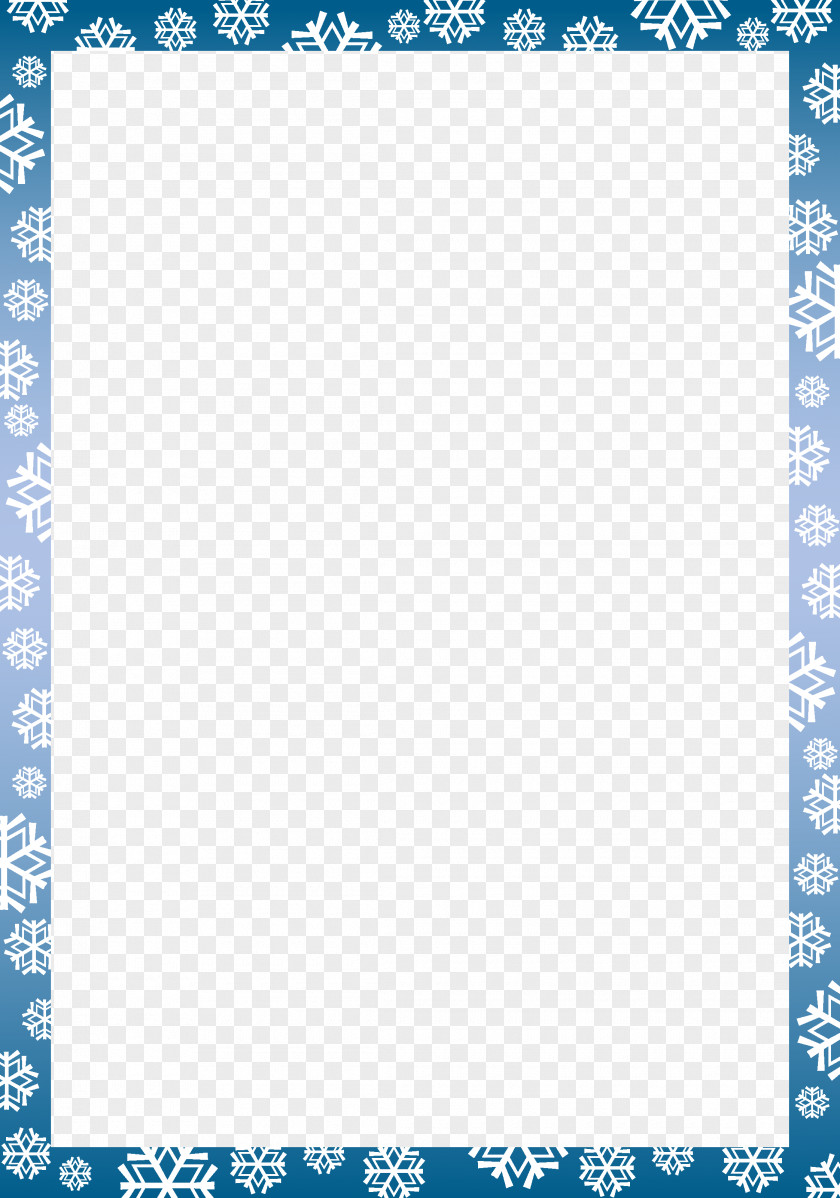 Snowflake Border New Year Winter PNG