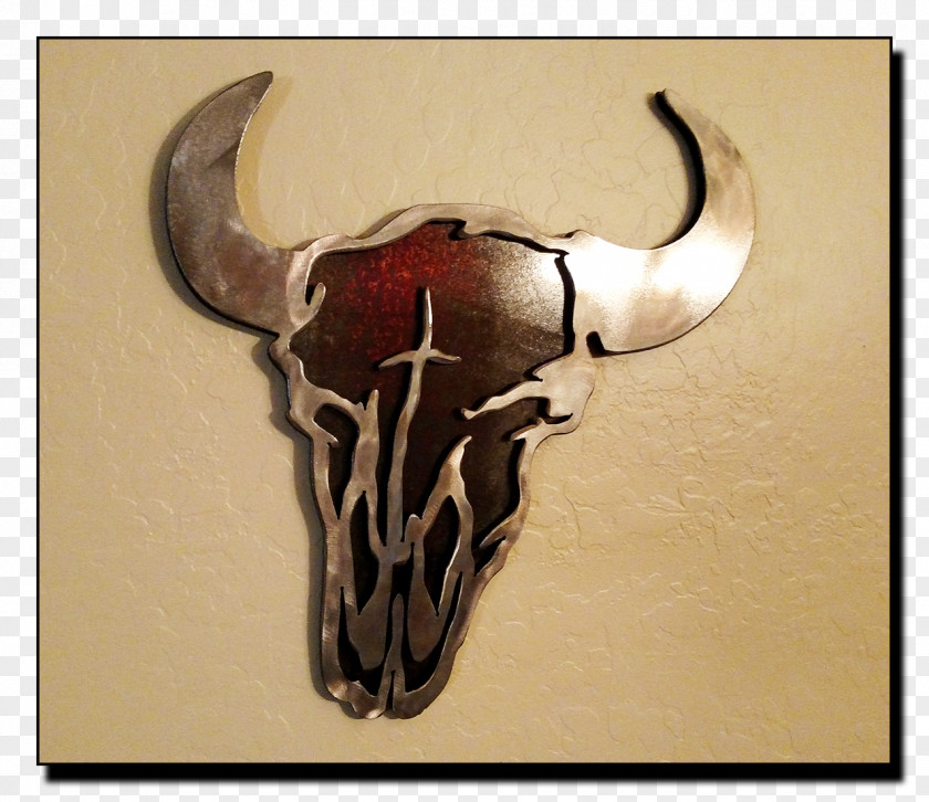 Texas Longhorn Metal Wall Decal PNG