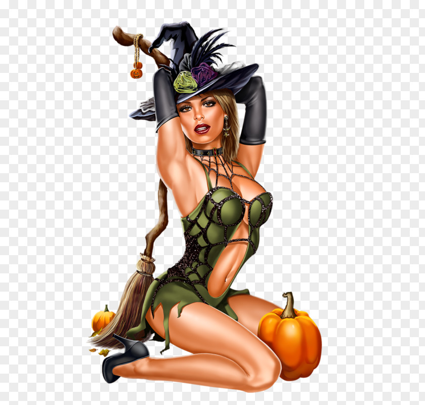 Witch Vampire Woman Halloween PNG