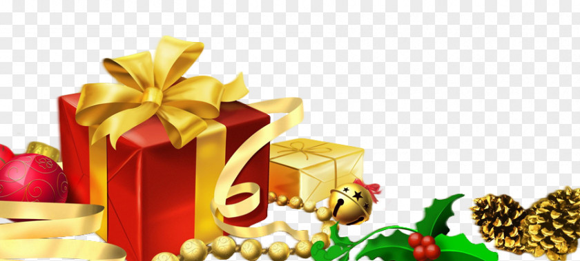 Golden Gift Santa Claus Christmas Decoration Tree Wish PNG