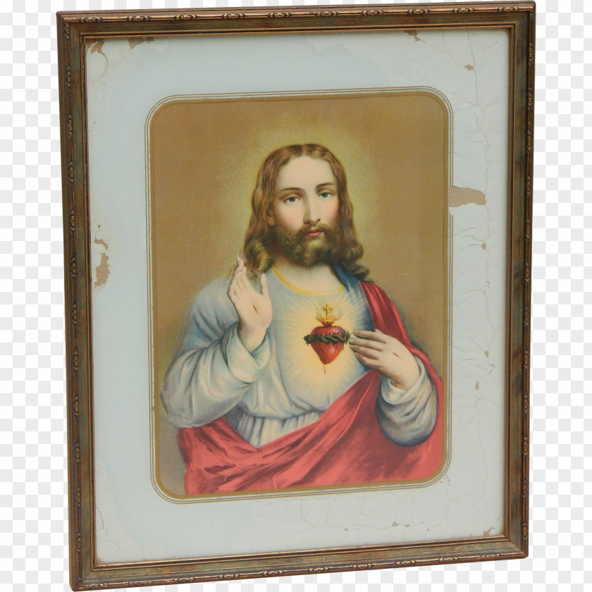 Painting Religion Sacred Heart Picture Frames Crucifix PNG