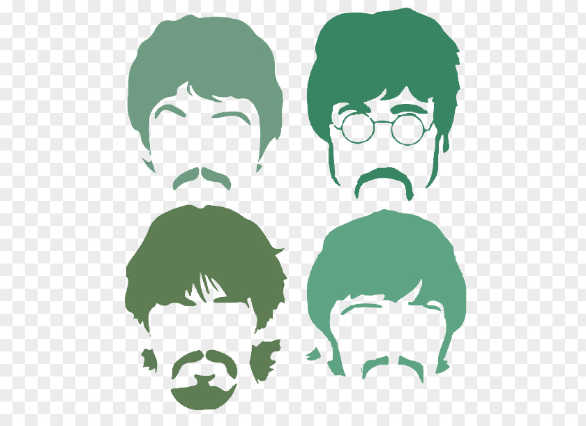Silhouette The Beatles Abbey Road Stencil PNG