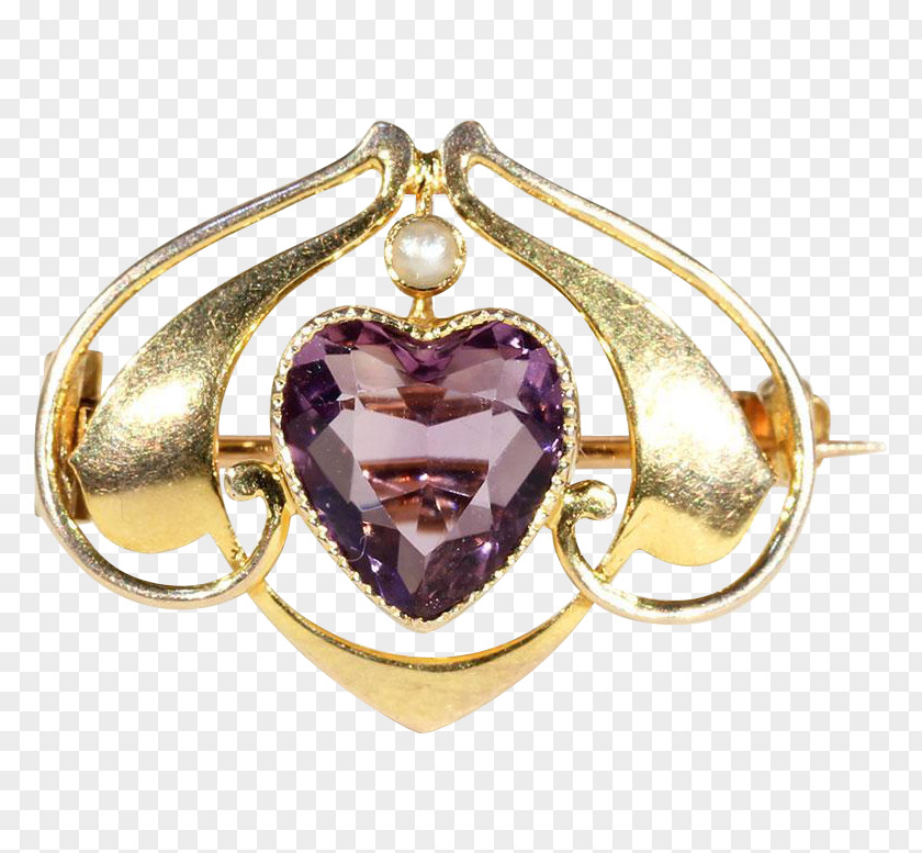 Cobochon Jewelry Jewellery Amethyst Charms & Pendants Brooch Ruby Lane PNG