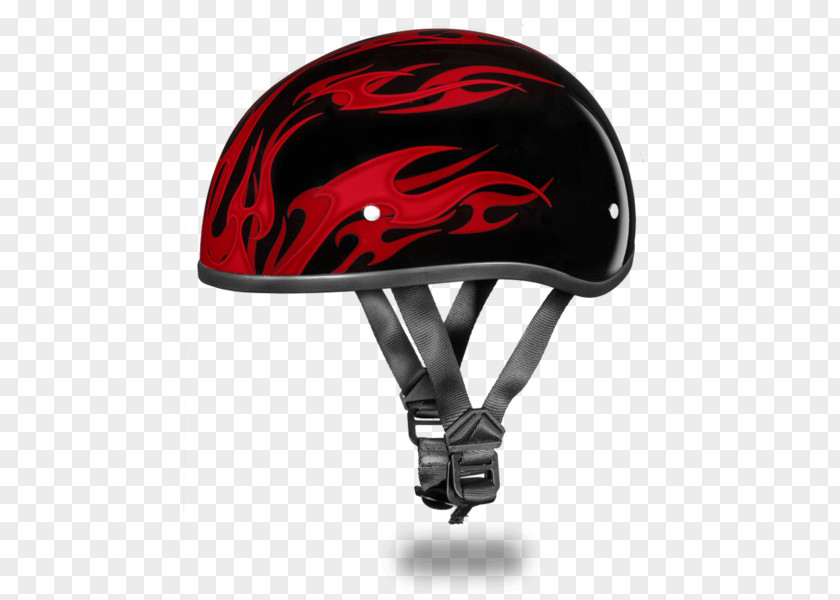 Flame Skull Pursuit Motorcycle Helmets Cap Visor PNG