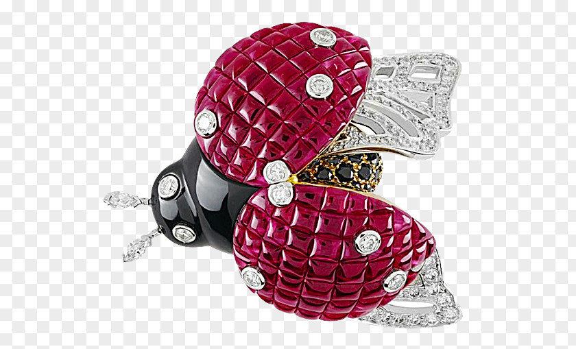 Ladybug Van Cleef & Arpels Jewellery Diamond Gemstone Charm Bracelet PNG