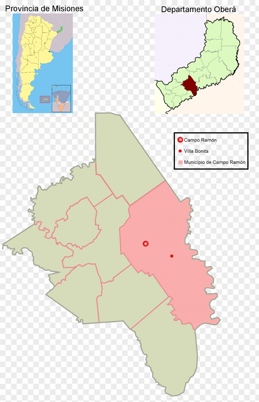 Map Guaraní, Misiones Oberá Panambí Campo Ramón San Martín, PNG