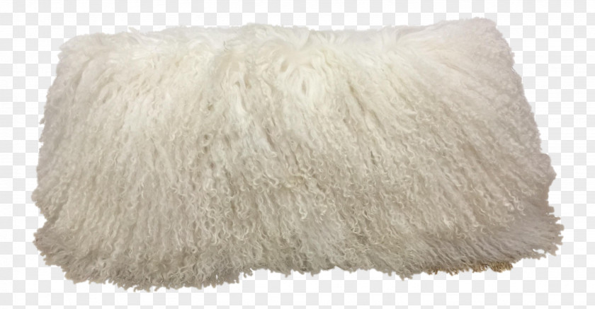 Mongolian Lace Fur Wool Pillow PNG