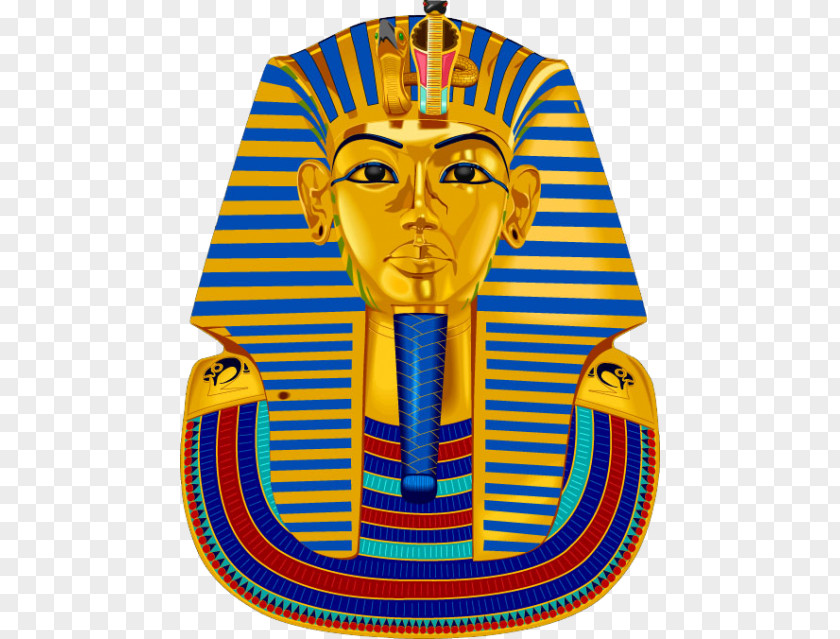 Pharaoh Hand Painted Mask Of Tutankhamun Ancient Egypt KV62 Death PNG