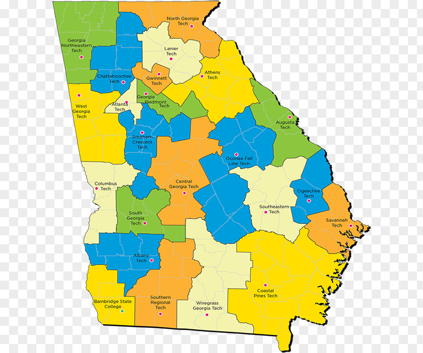 Map Technical College System Of Georgia University School PNG