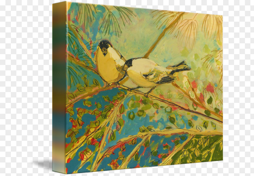 Painting The Goldfinch Finches Canvas Print PNG