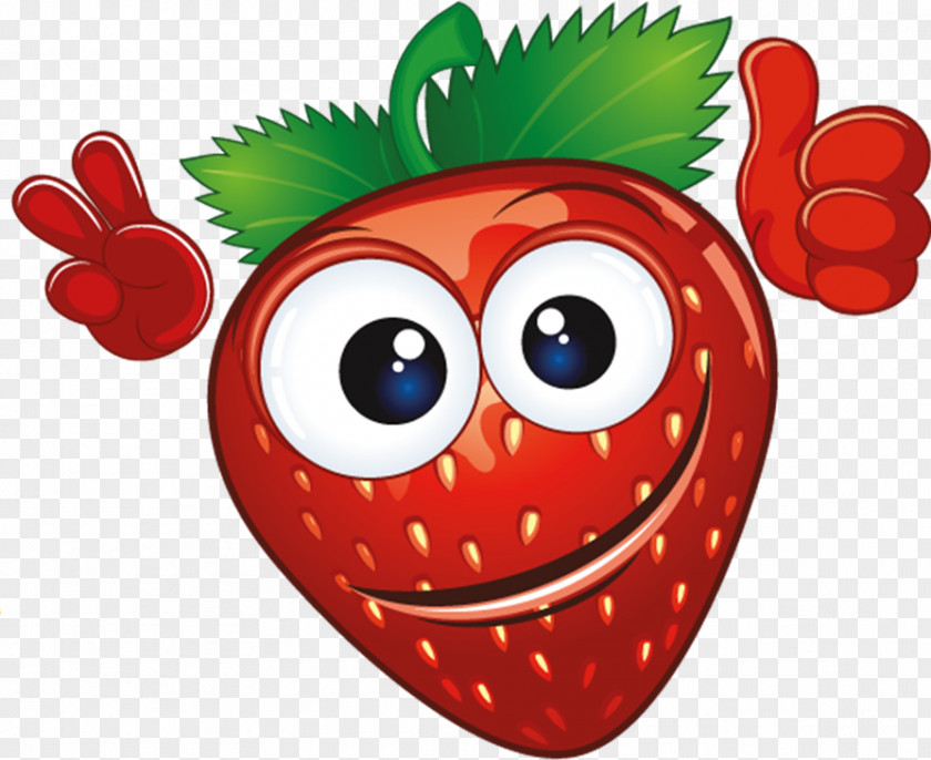 Smiling Strawberry Smile Auglis PNG