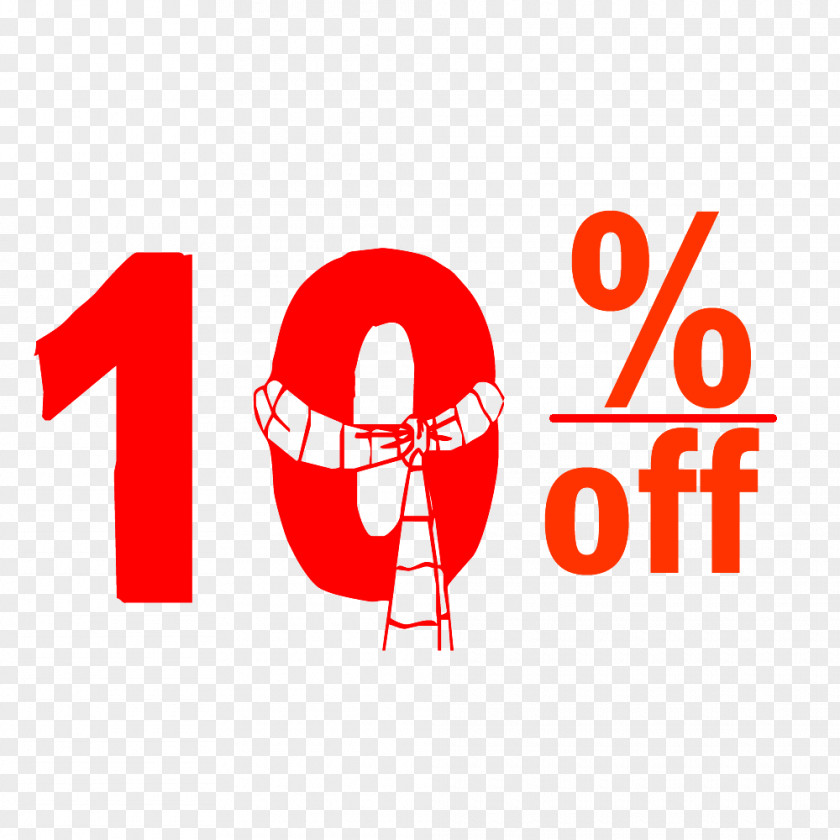 Christmas 10% Discount Tag. PNG