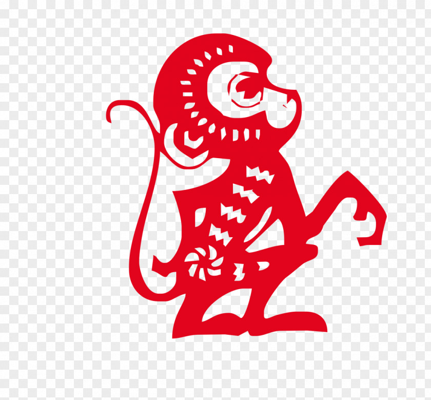 Paper-cut Monkeys Monkey Chinese New Year Clip Art PNG