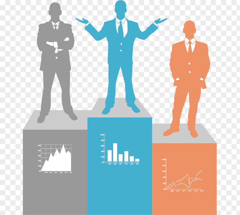 Vector Man On The Podium Infographic Illustration PNG