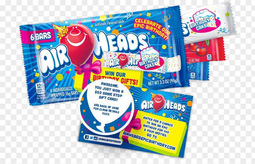 Birthday Cake AirHeads Happy PNG