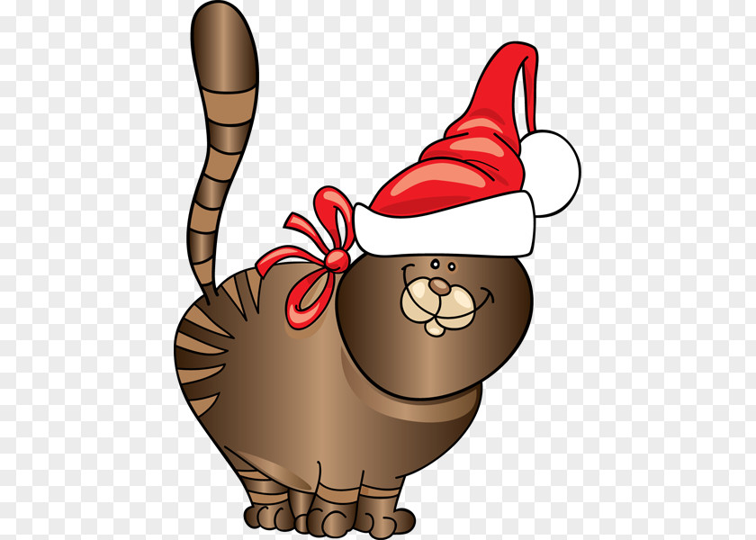 Cute Santa Clipart Cat Kitten Claus Christmas Clip Art PNG