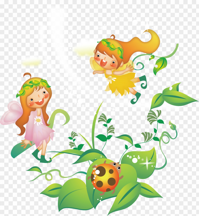 Cartoon Flower Fairy Comics Illustration PNG