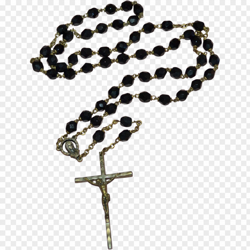 Catholic Rosary Prayer Beads Crucifix Christian Cross Necklace PNG