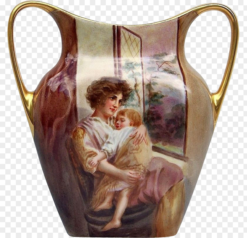 Mother Hand-painted Pitcher Ceramic Jug Vase Tableware PNG