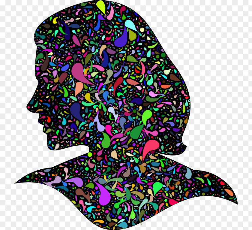 Abstract Colored Drops Silhouette Drawing Clip Art PNG