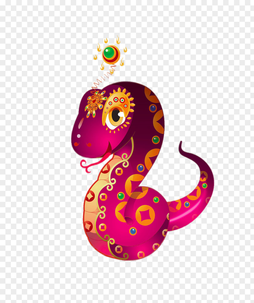 Cute Cartoon Snake Lucky Chinese Zodiac New Year PNG