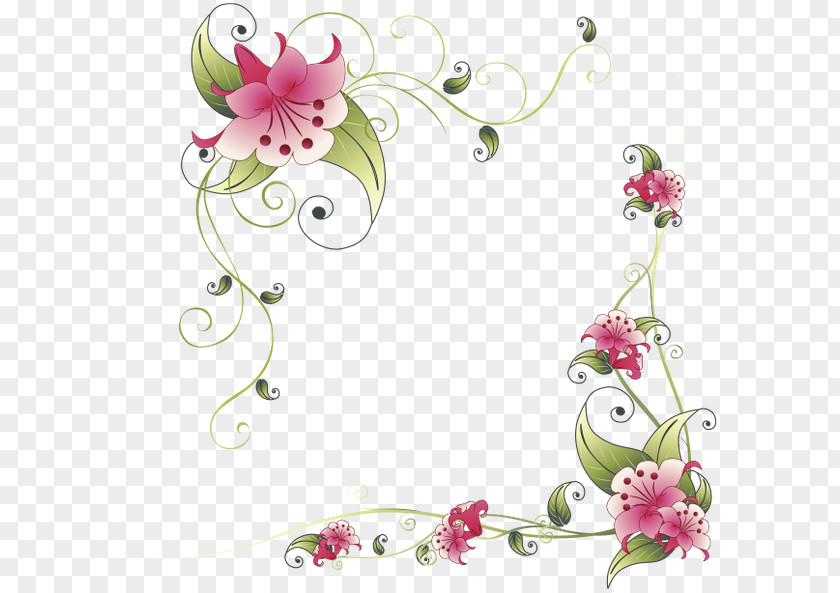 Flower Borders And Frames Border Flowers Clip Art PNG