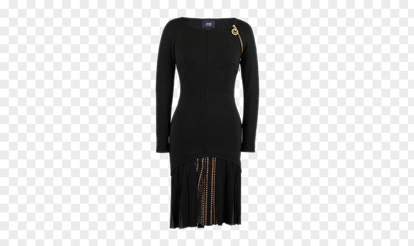 Long-sleeved Dress Little Black Neck Pattern PNG