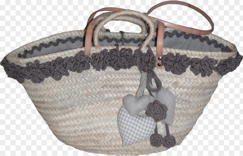 Lovely Tote Bag Handbag Straw Basket Textile PNG