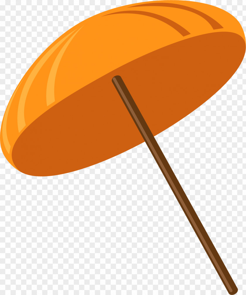 Orange Cartoon Umbrella Beach PNG