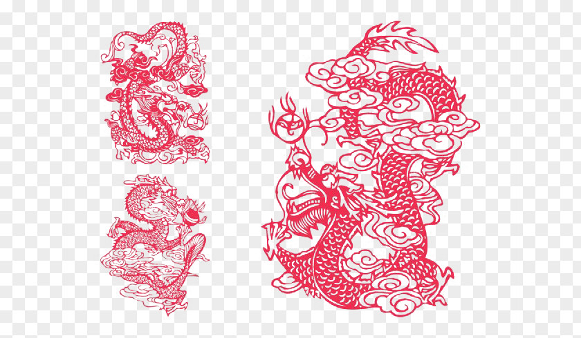 Auspicious Chinese Dragon Pattern China Illustration PNG