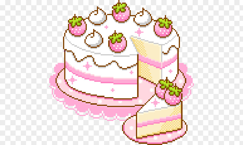 Cake Birthday Swiss Roll Strawberry Cream PNG