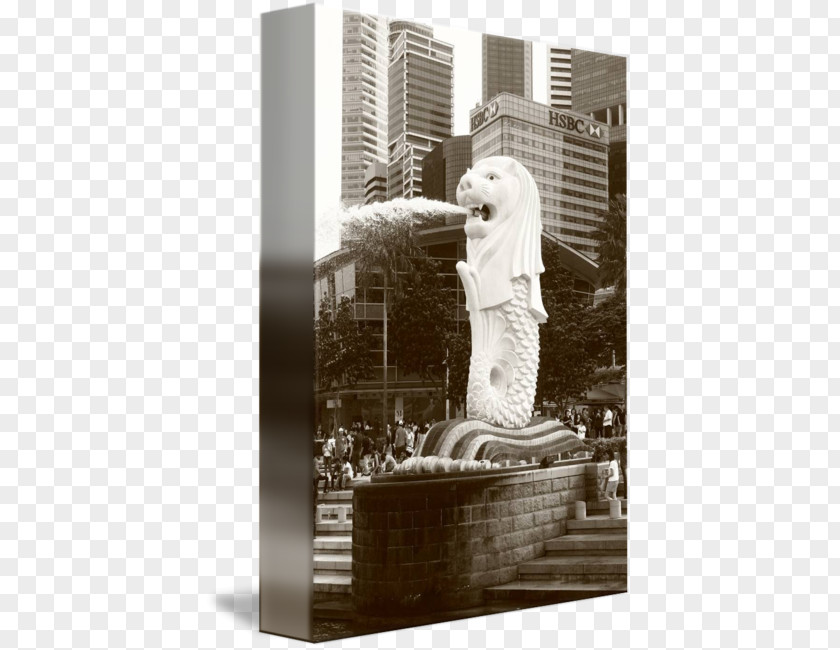Singapore Merlion Drawing Statue PNG