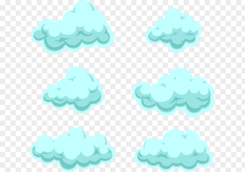 Vivid Blue Clouds Euclidean Vector PNG