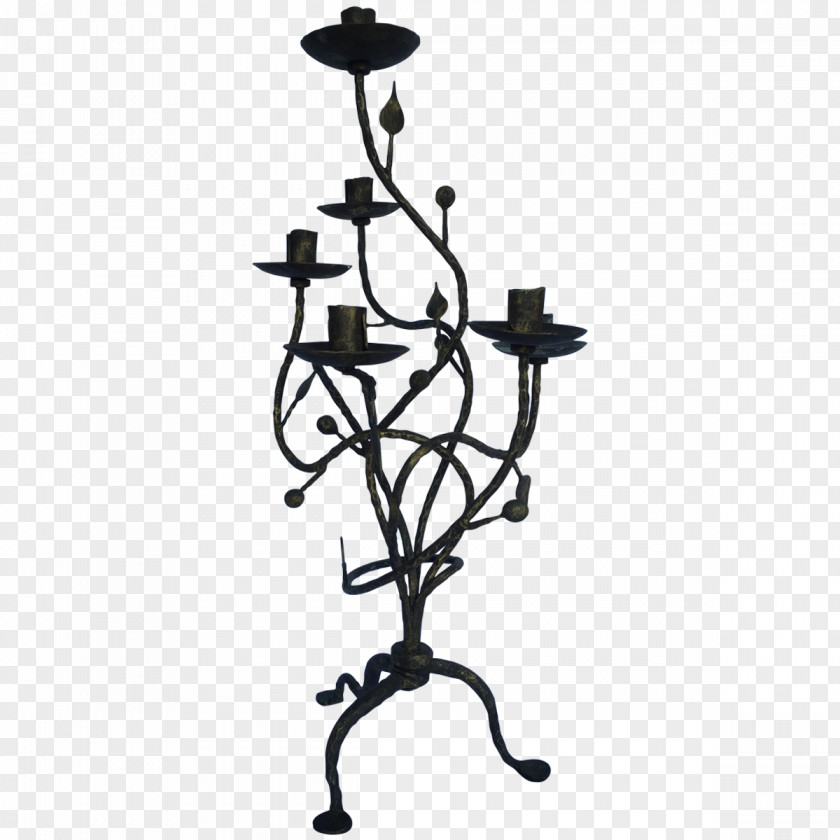 Wrought Iron Candelabra Light Fixture Furniture Table PNG