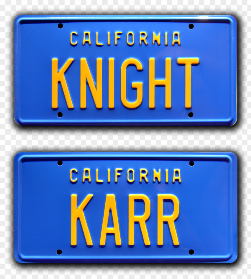 Car Vehicle License Plates K.I.T.T. KARR Michael Knight Pontiac Firebird PNG