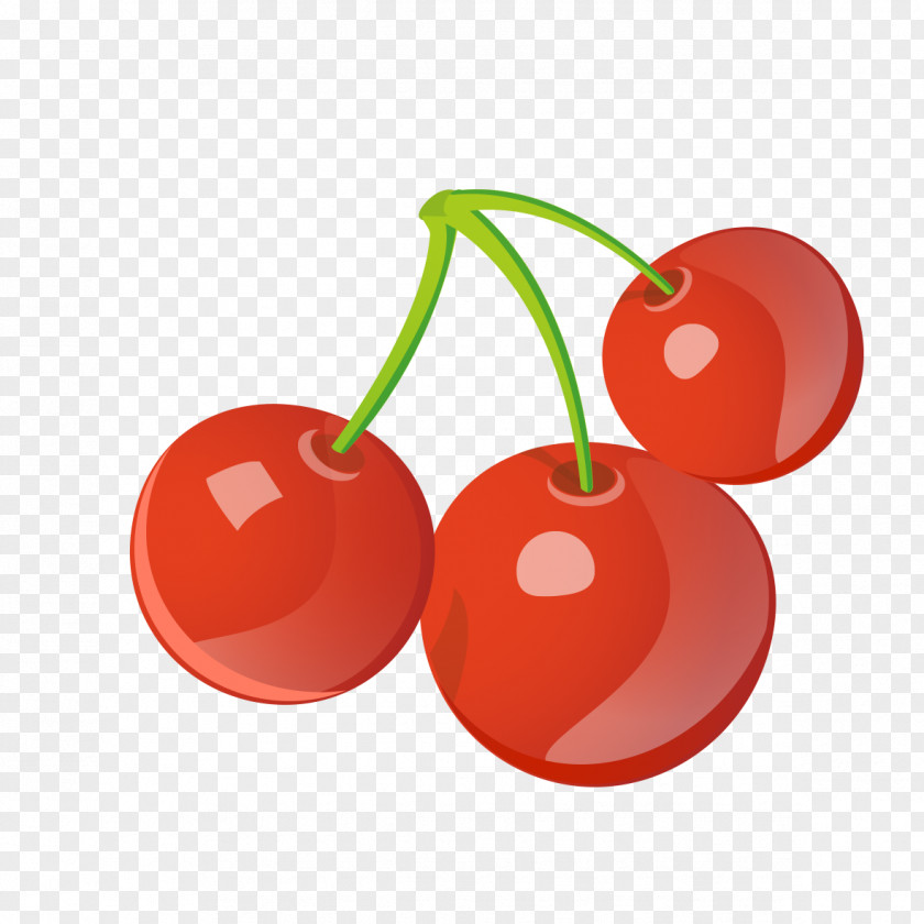 Hand-painted Cherry Red Fruit Food Tart Grape PNG