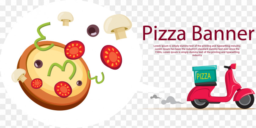 Vector Painted Pizza Delivery Italian Cuisine Euclidean PNG