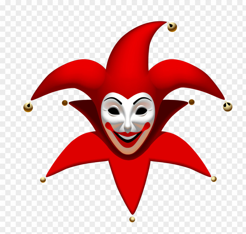 Vector Red Clown Joker Playing Card Stock Photography PNG