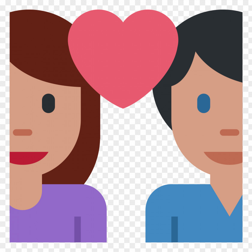 Emoji Heart Emoticon Couple PNG
