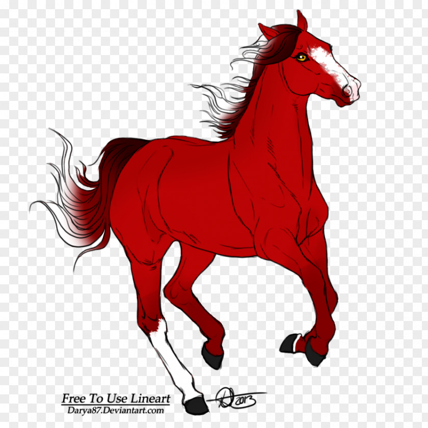 Mustang Digital Art Drawing Line PNG