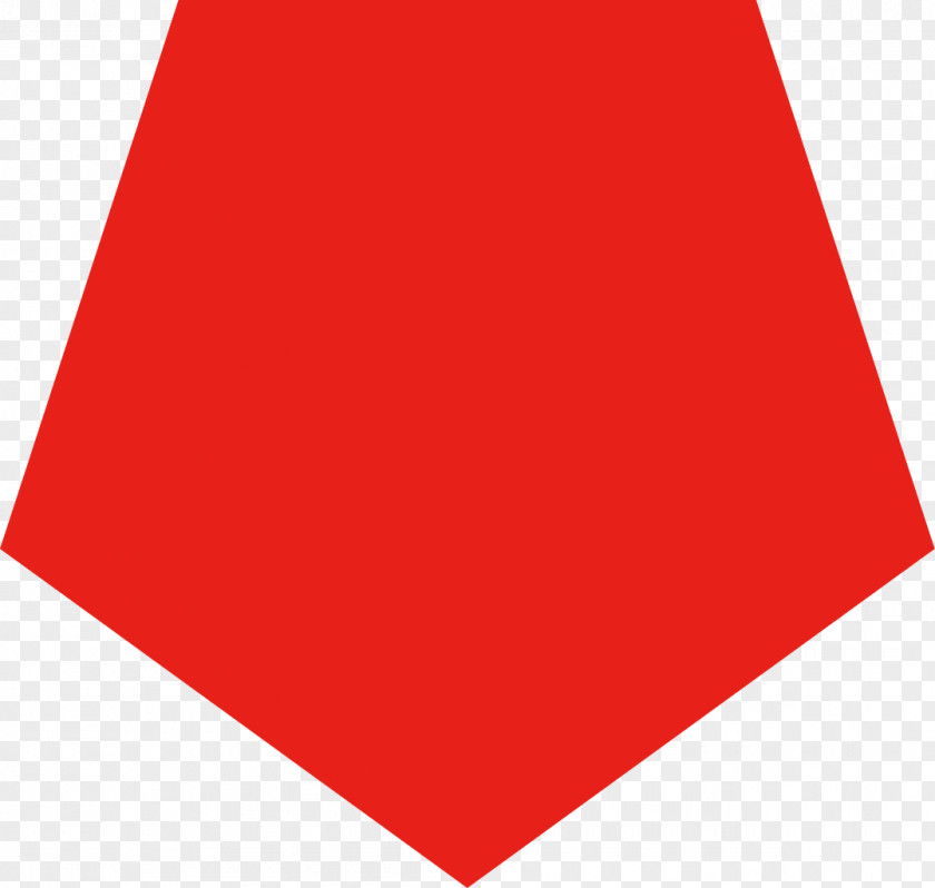 Polygon Pentagon Regular Red Clip Art PNG