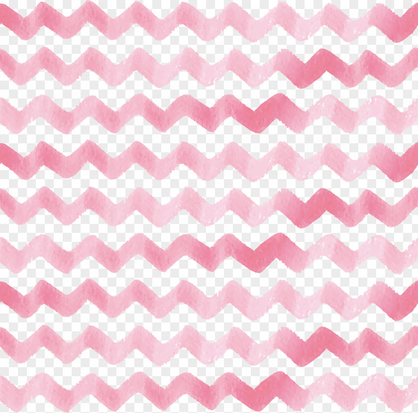 Vector Hand Painted Pink Wave Zigzag Euclidean PNG