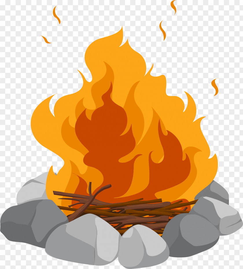Camp Firewood Heap Campfire Cartoon Bonfire Clip Art PNG