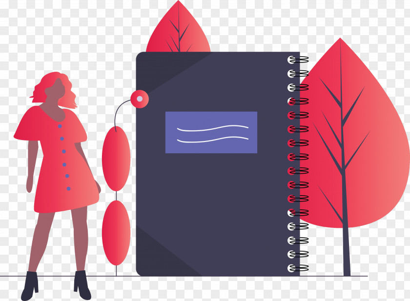 Notebook Girl PNG